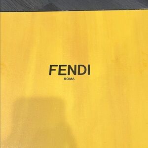 Fendi Leather Combat Boot with FF Cuff